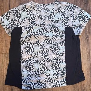 Women’s Butterfly Pattern‎ Scrub Top.